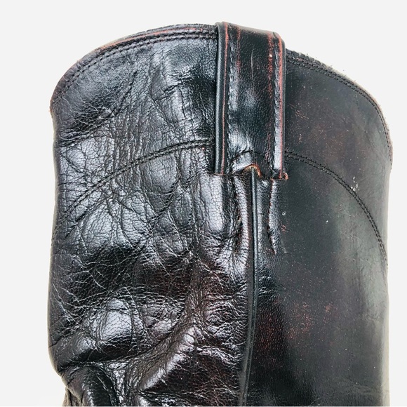 Justin Black Cherry All Leather Boots - Picture 4 of 9